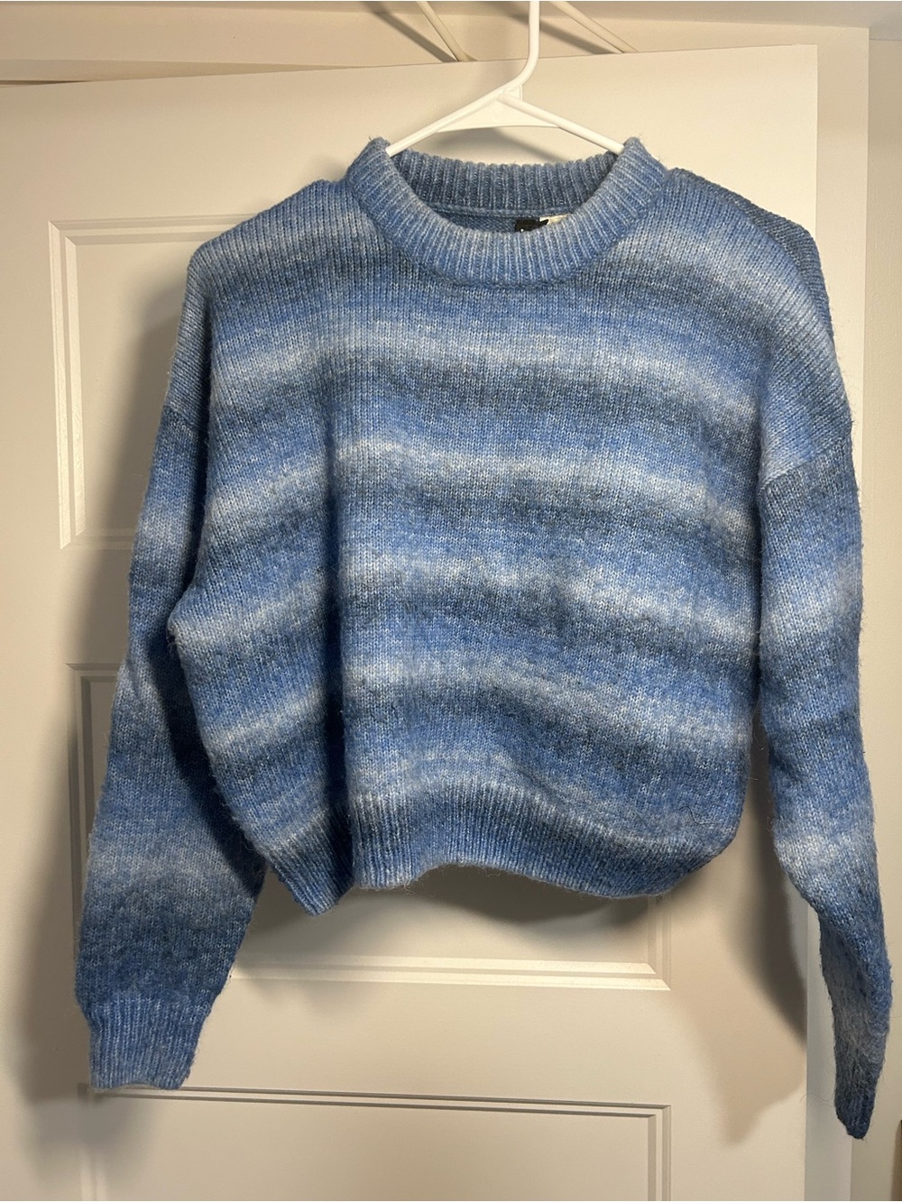 Blue Ombre Crewneck Sweater